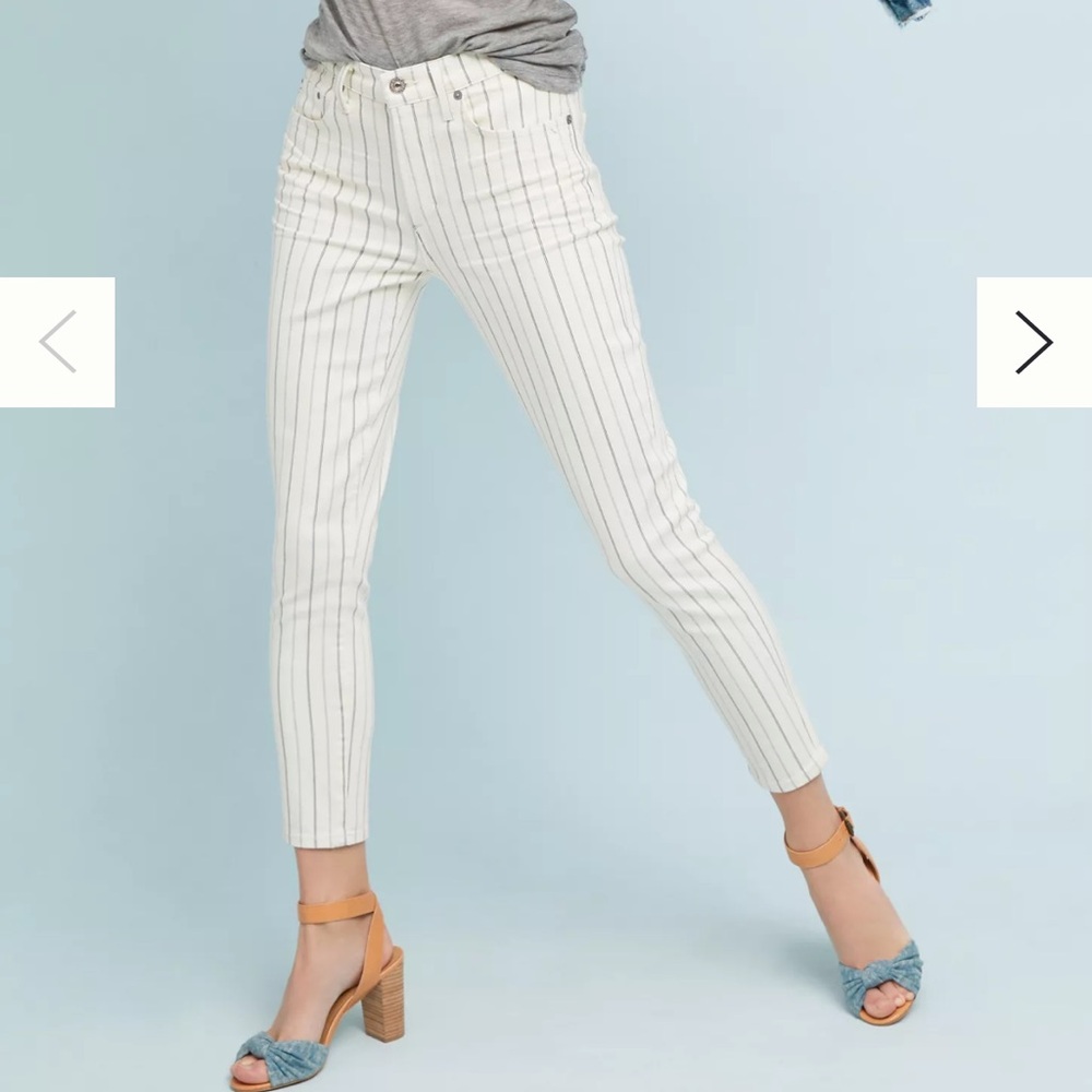 Citizens of Humanity Cream Pinstripe Jeans